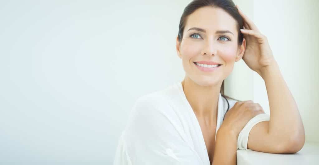 Middle aged woman smiling