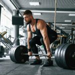 Man lifting weights