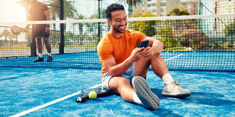 Man playing tennis