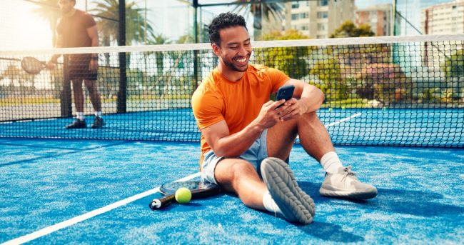 Man playing tennis